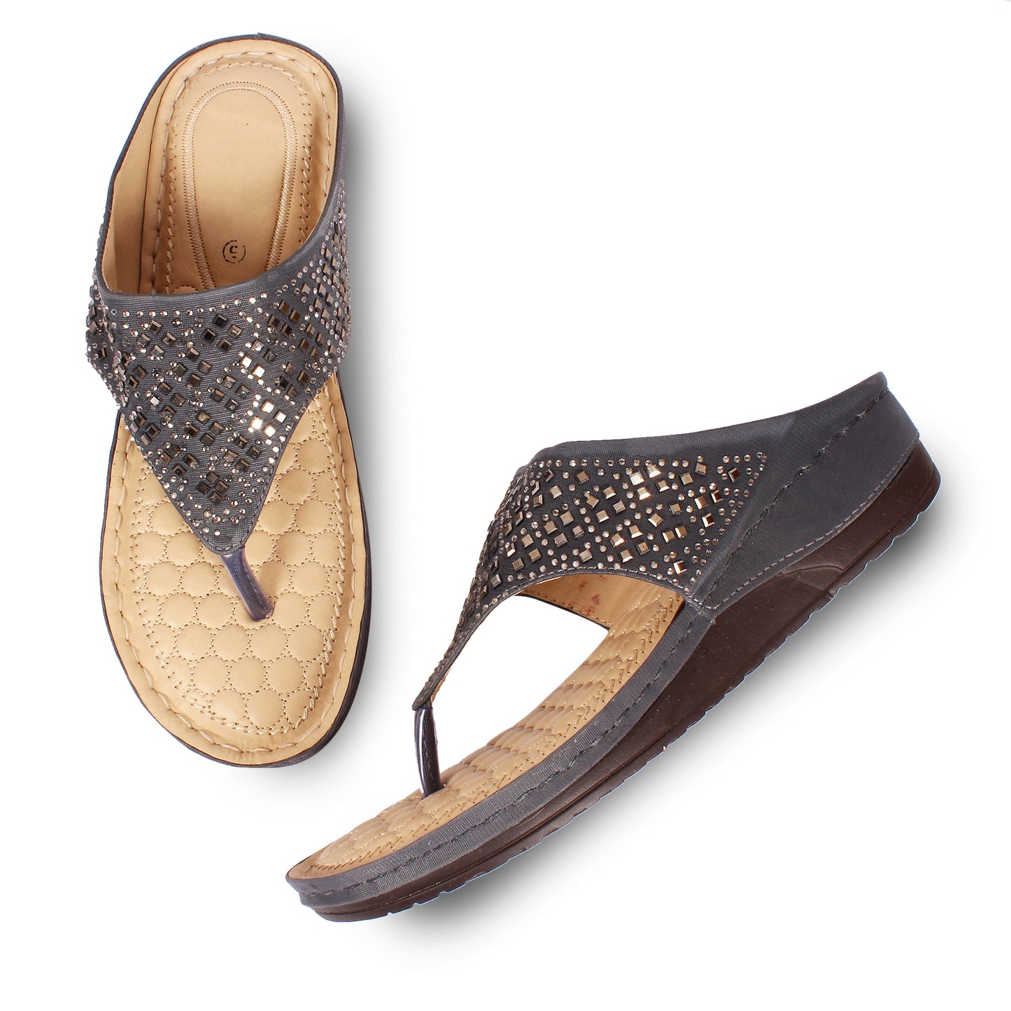 Chic & Graceful Siroski Design Stylish Comfortable Doctor Slippers