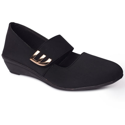 Classic & Timeless Stylish Buckle Wedge Heel Ballerinas