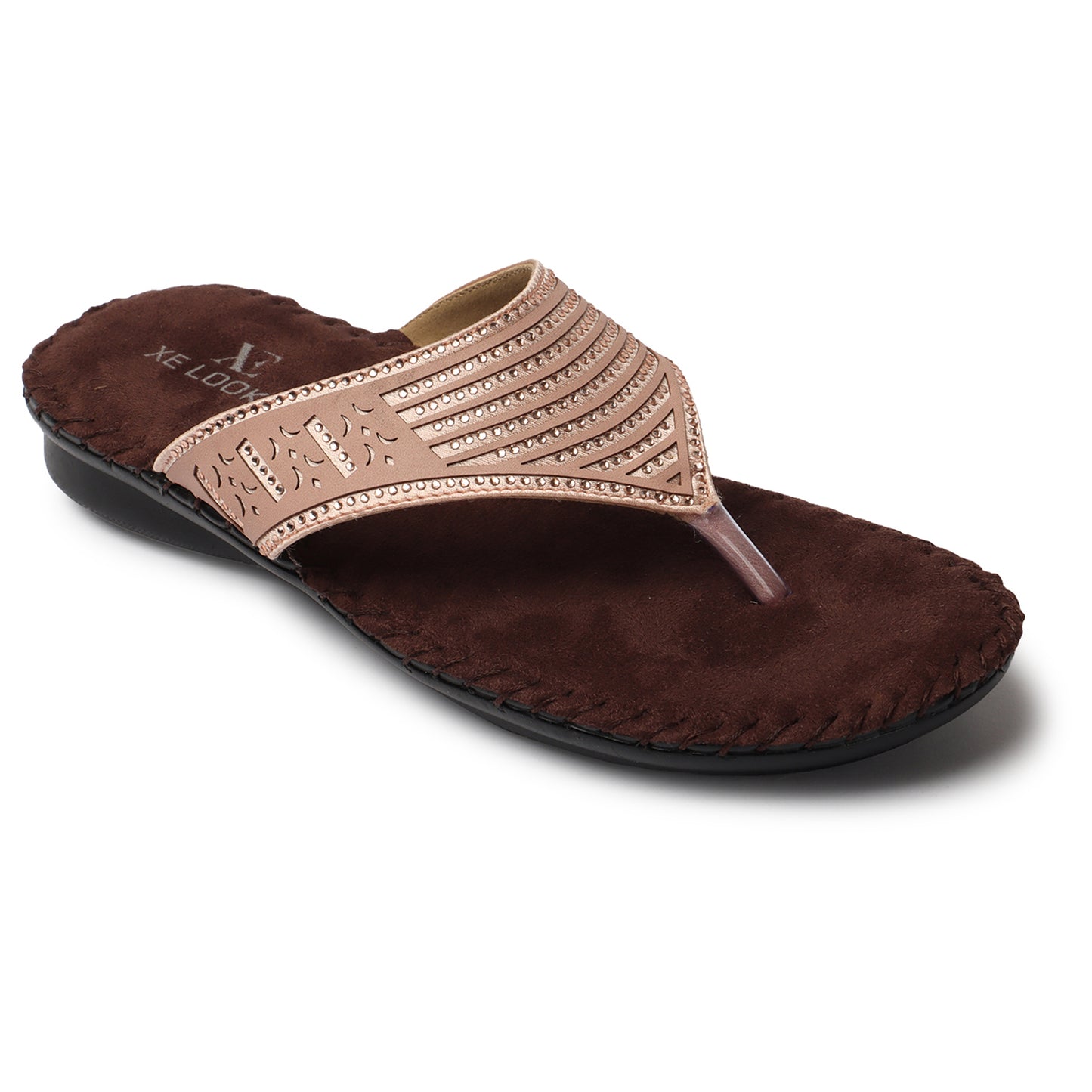 Graceful & Chic Siroski Design Comfortable Flat Doctor Slippers