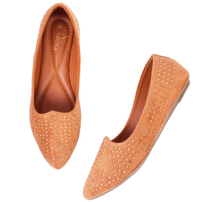 Elegant & Versatile Comfortable Stone Studded Ballerinas