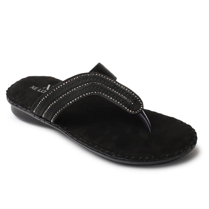 Stunning & Graceful Siroski Design Flat Doctor Slippers