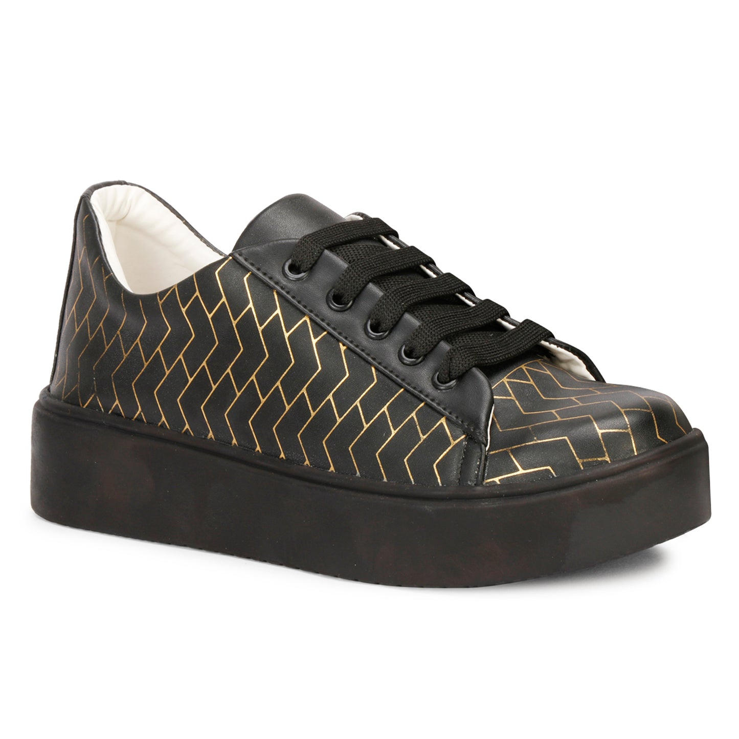 Trendy & Glamorous 100% Vegan Leather Sneakers