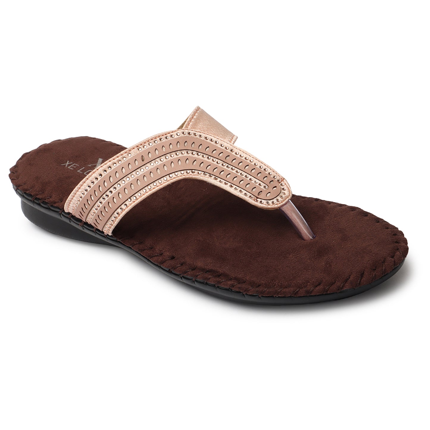 Stunning & Graceful Siroski Design Flat Doctor Slippers