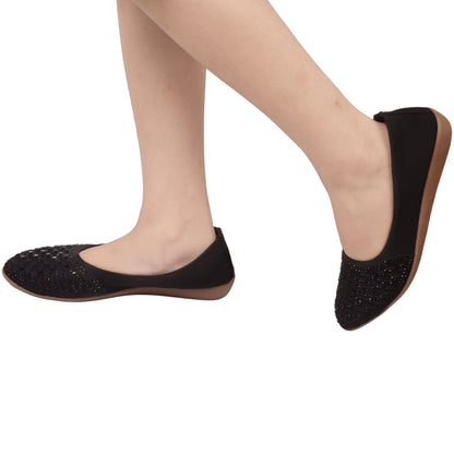 Stunning & Glamorous Siroski Design Flat Ballerinas