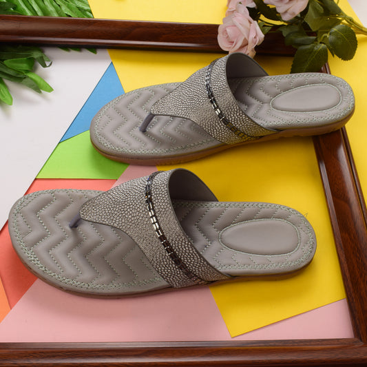 Classic & Elegant Design Comfortable Cushion Flat Slippers