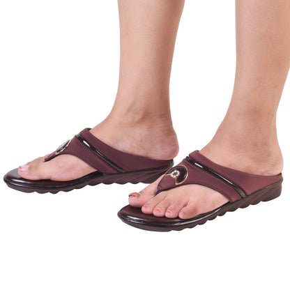 Classy & Timeless Comfortable Lycra Flat Slippers With Stylish Buckle