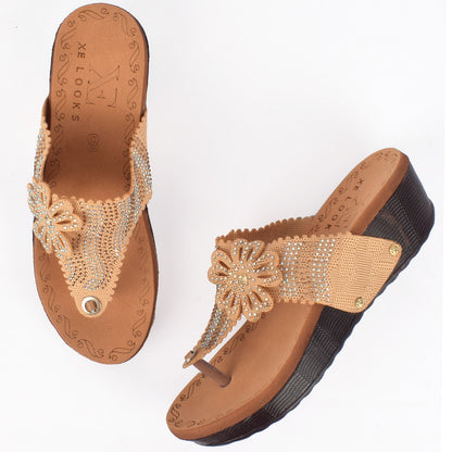 Stunning & Stylish Studded Comfortable Platform Slippers