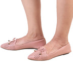 Trendy Lazer Casual Ballerinas With Bow Design