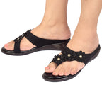 Flowery Design Versatile & Comfortable Soft Wedge Slippers
