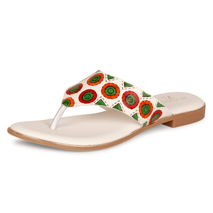 Elegant & Trendy Printed Fashionable Flat Slippers