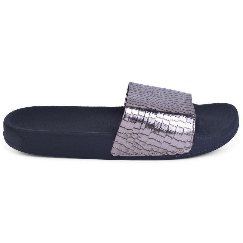 Chic & Glamorous Croco Design Comfortable Sliders