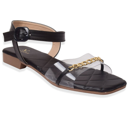 Comfortable & Alluring Chain Design Flat Sandals