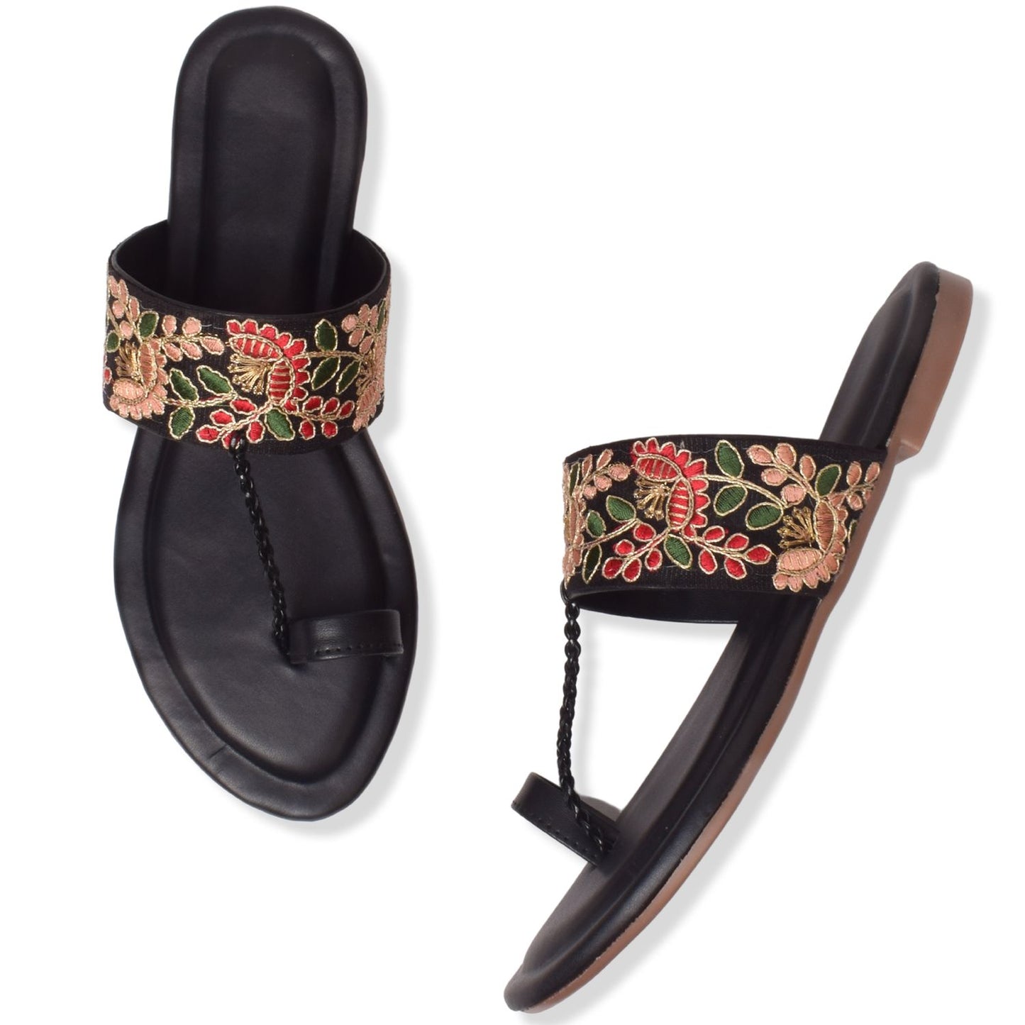 Elegant & Stunning Ethnic Embroidered Design Flat Slipper