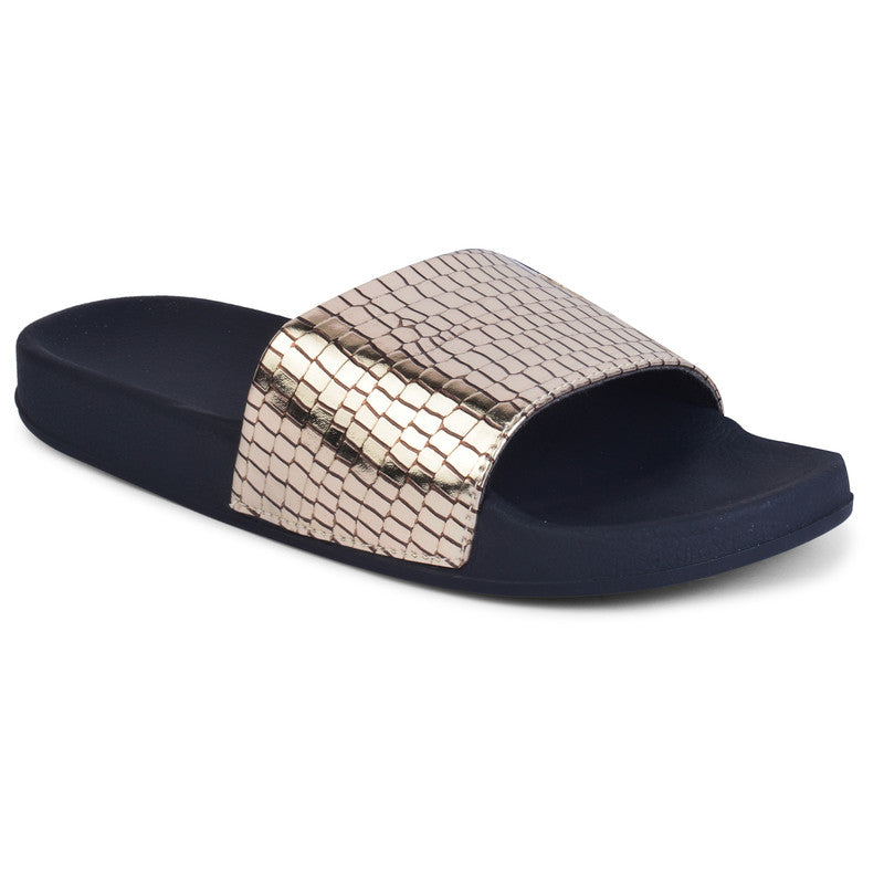 Chic & Glamorous Croco Design Comfortable Sliders