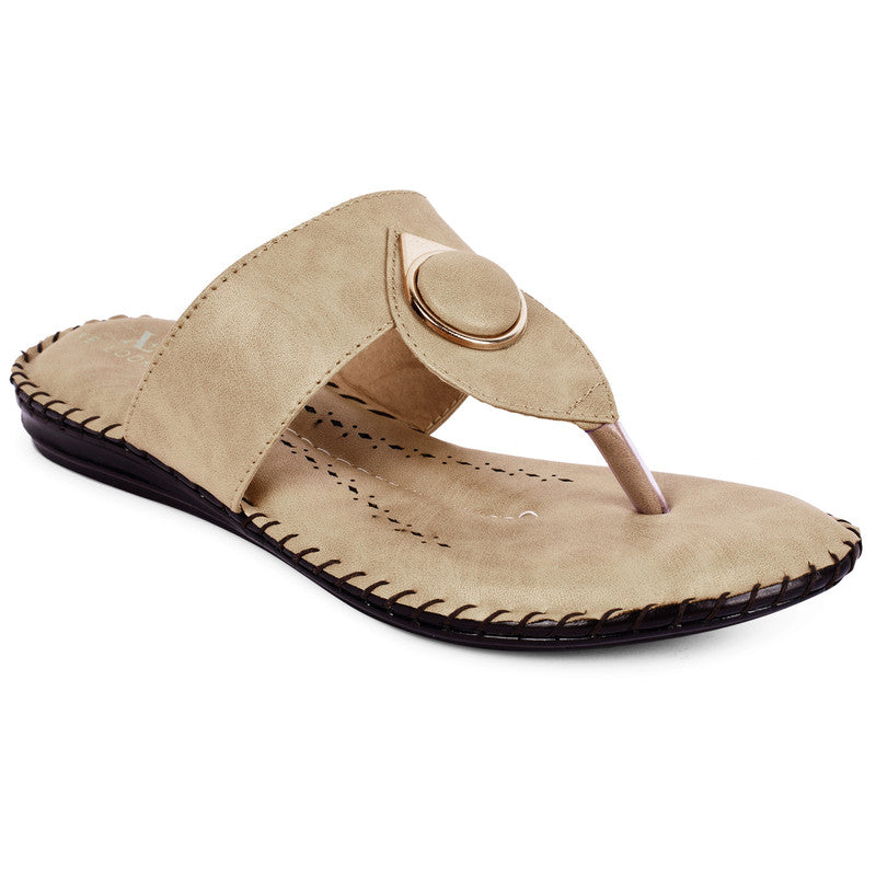 Elegant & Versatile Buckle Design Comfortable Flat Slippers