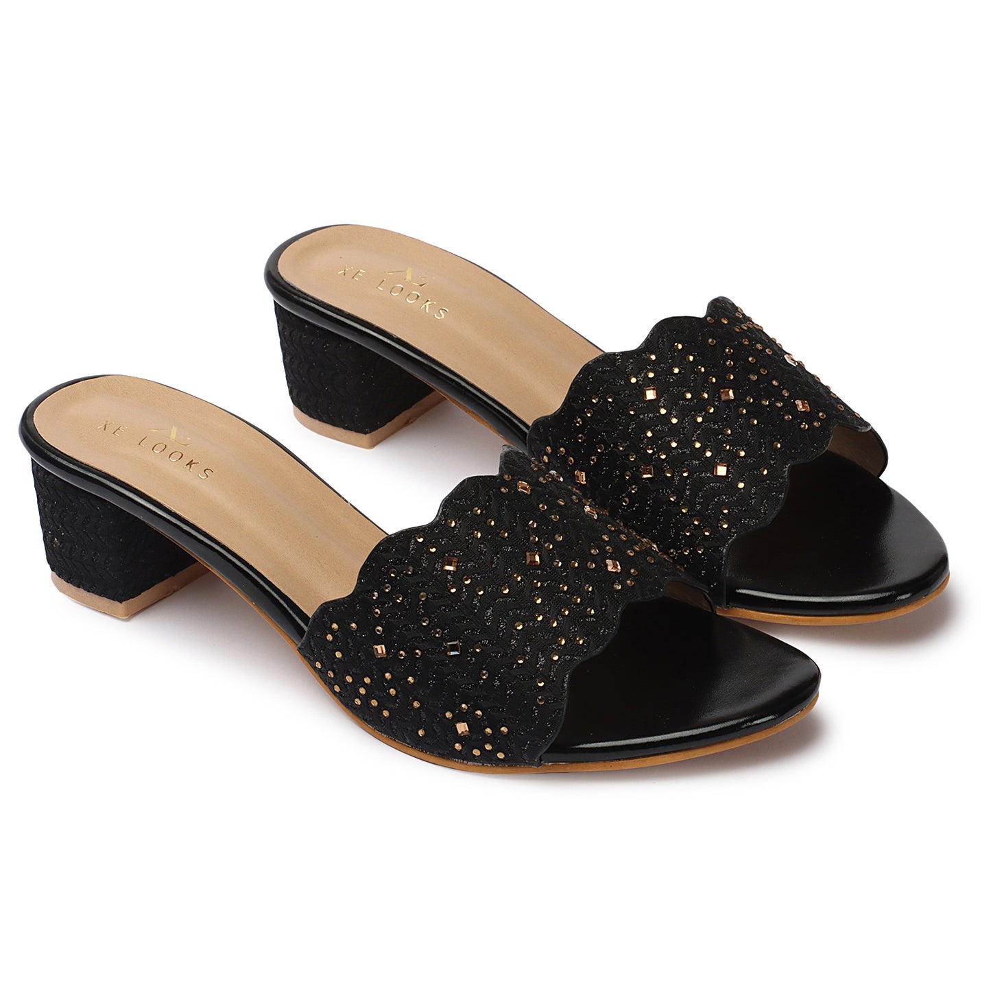 Glamorous & Graceful Comfortable Siroski Slippers With Heels