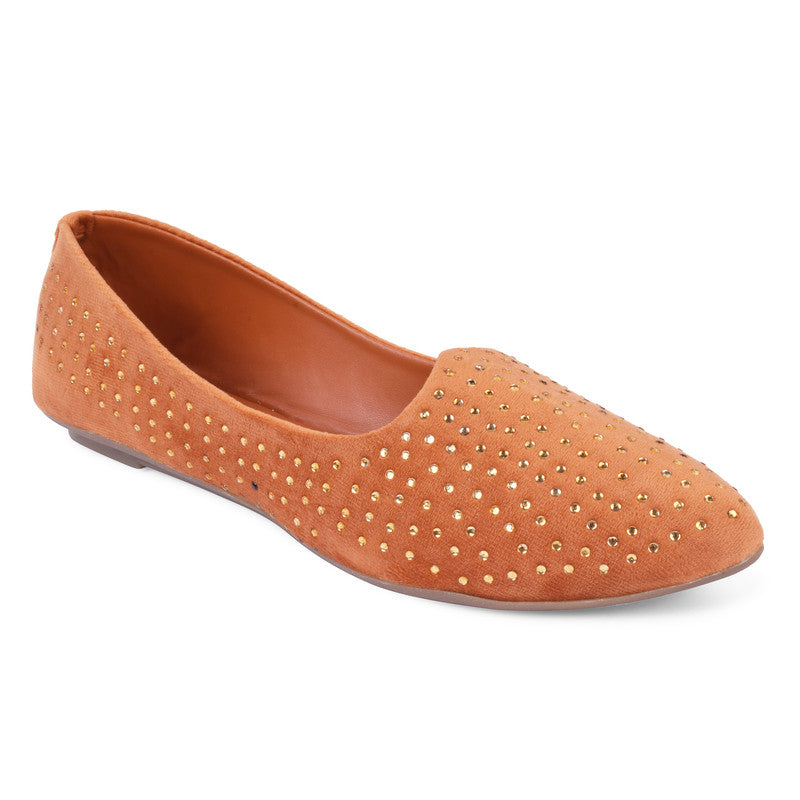 Elegant & Versatile Comfortable Stone Studded Ballerinas