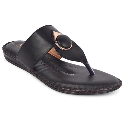 Elegant & Versatile Buckle Design Comfortable Flat Slippers