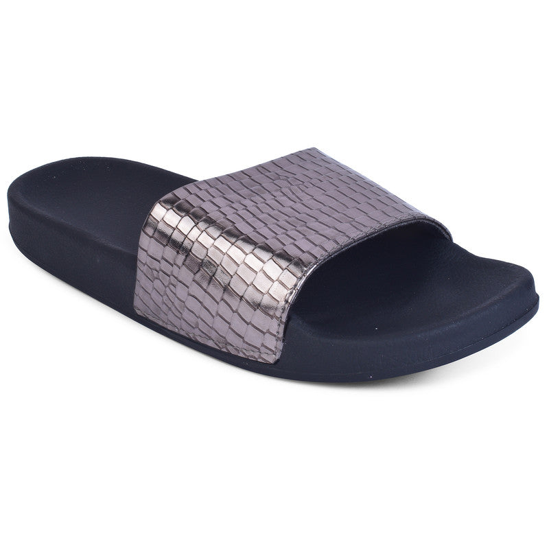 Chic & Glamorous Croco Design Comfortable Sliders