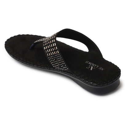 Elegant & Graceful Siroski Design Comfortable Flat Doctor Slippers