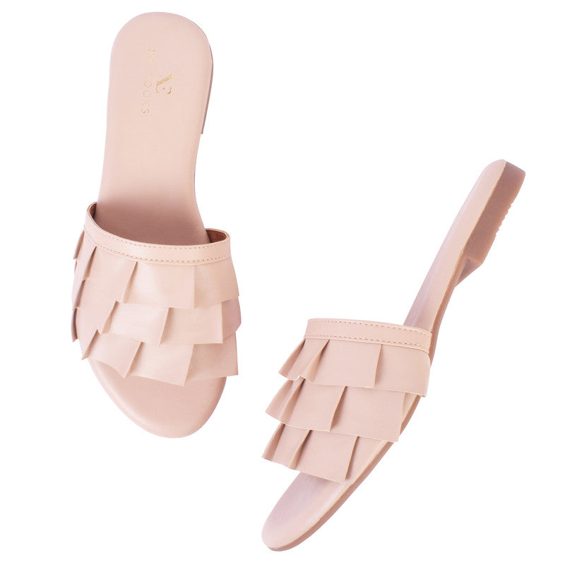 Frill Design Stylish & Lightweight Flat Slippers