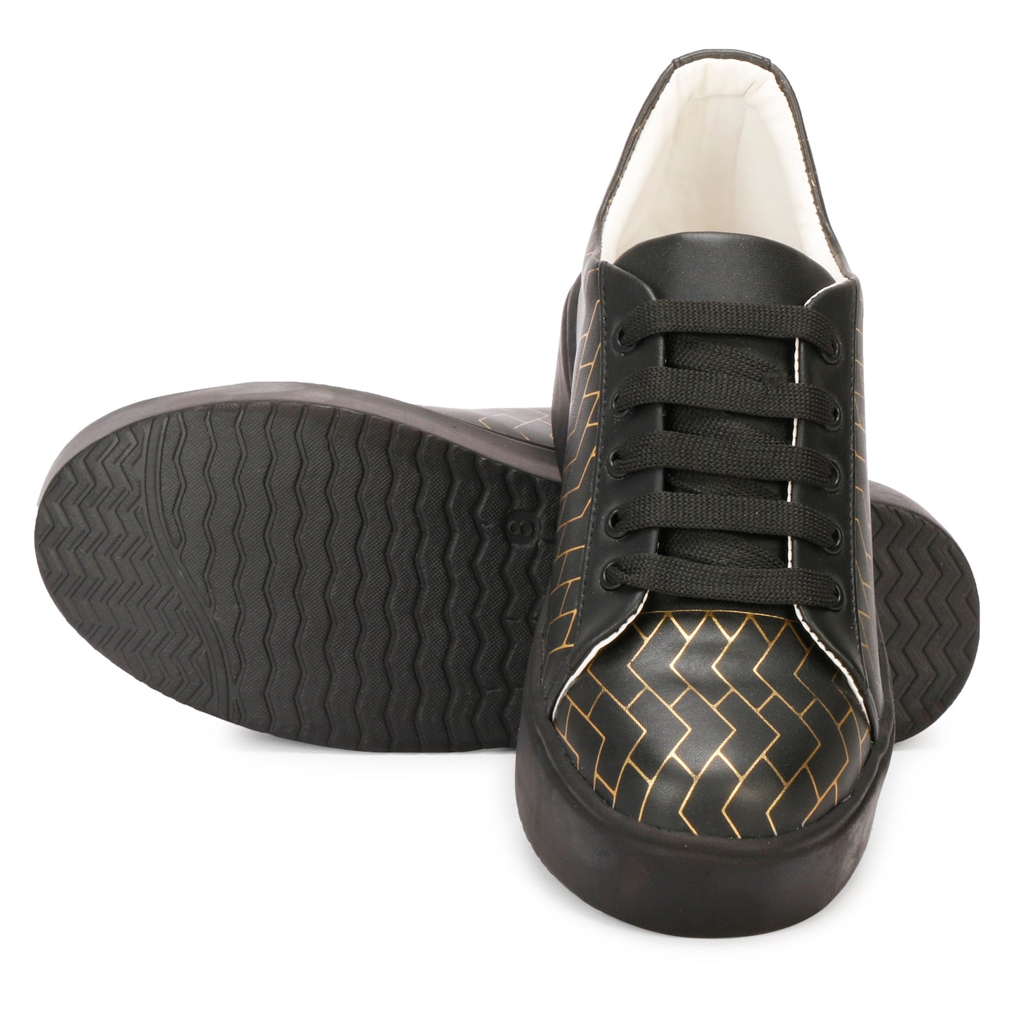 Trendy & Glamorous 100% Vegan Leather Sneakers