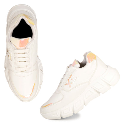 Trendy & Stylish Design 100% Vegan Leather Sneakers