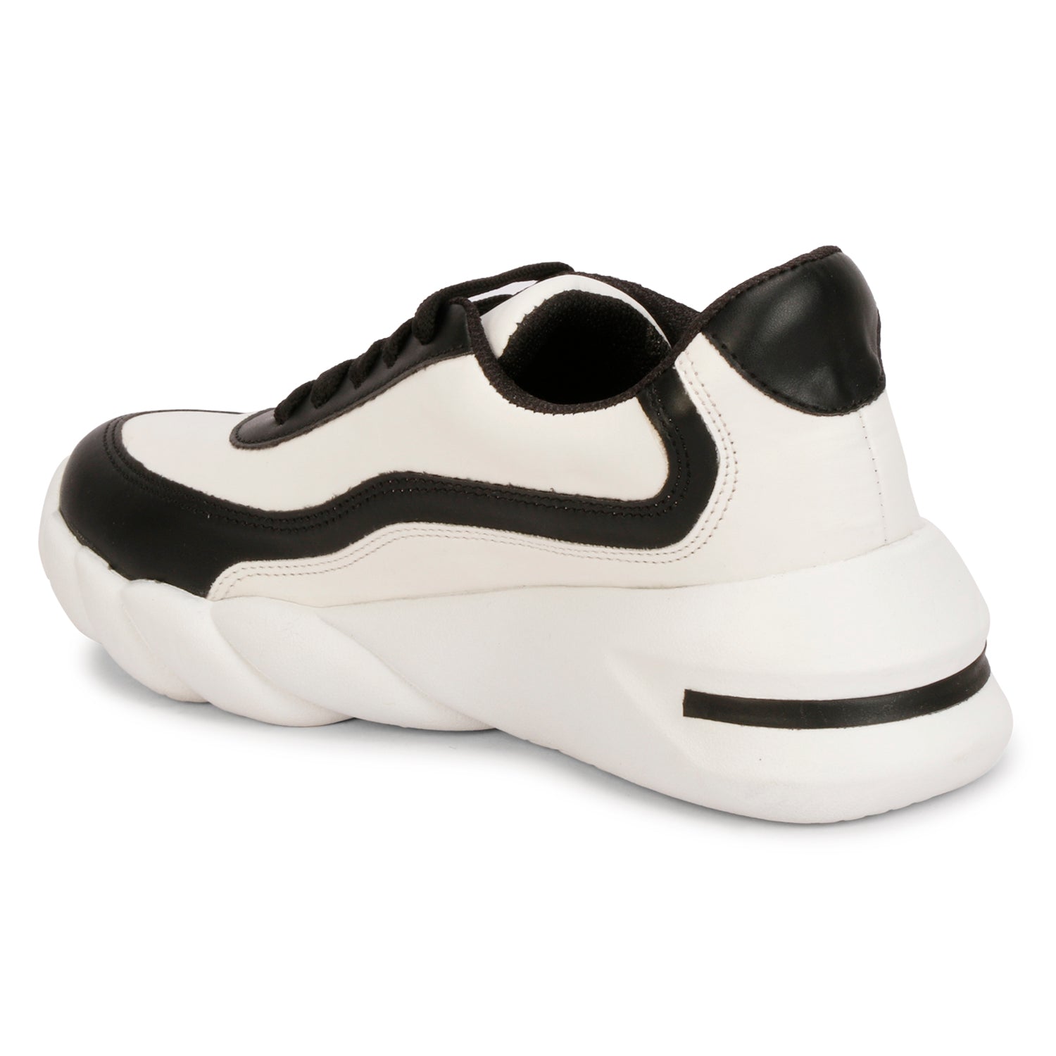 Versatile & Fashionable 100% Vegan Leather Chunky Sole Sneakers