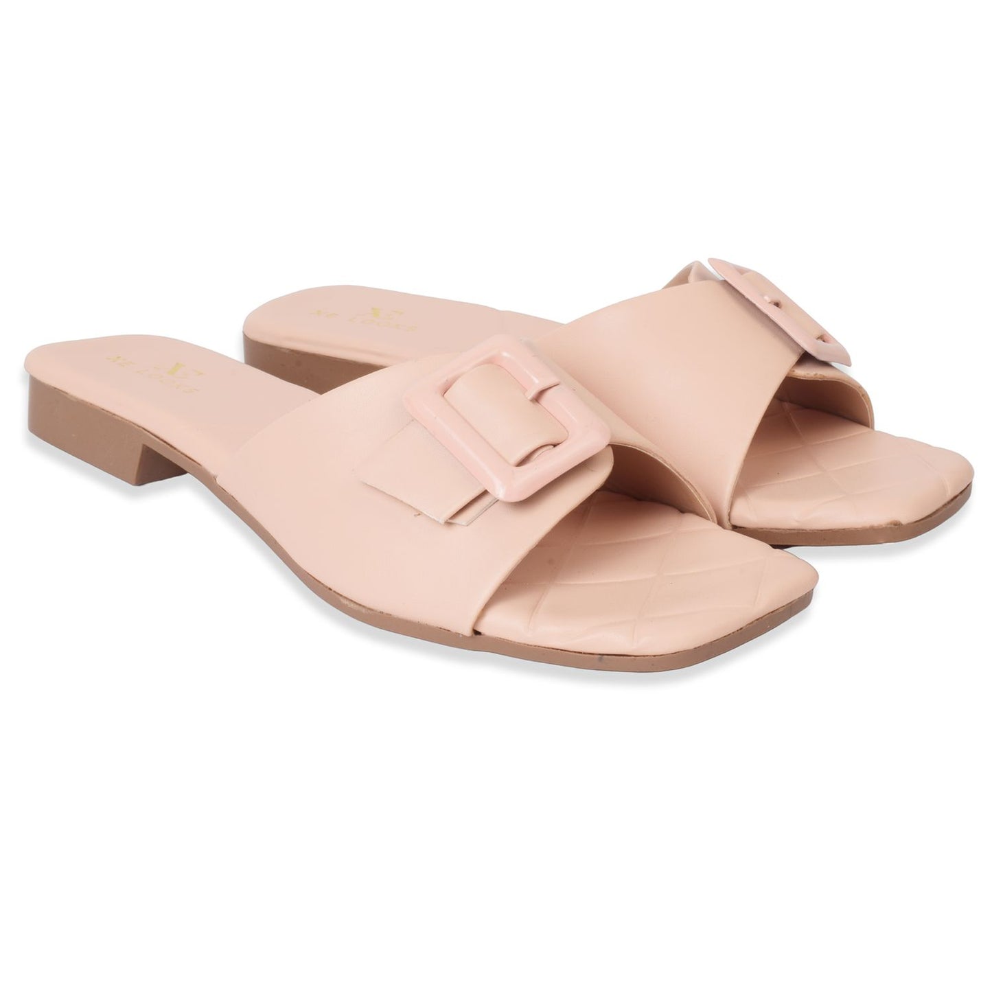 Versatile & Elegant Buckle Design Comfortable Flat Slippers