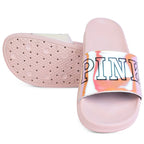 Chic & Urban Pink Printed Design Comfortable Sliders