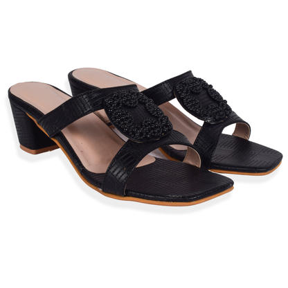 Versatile & Effortless Comfortable Block Heels Slippers