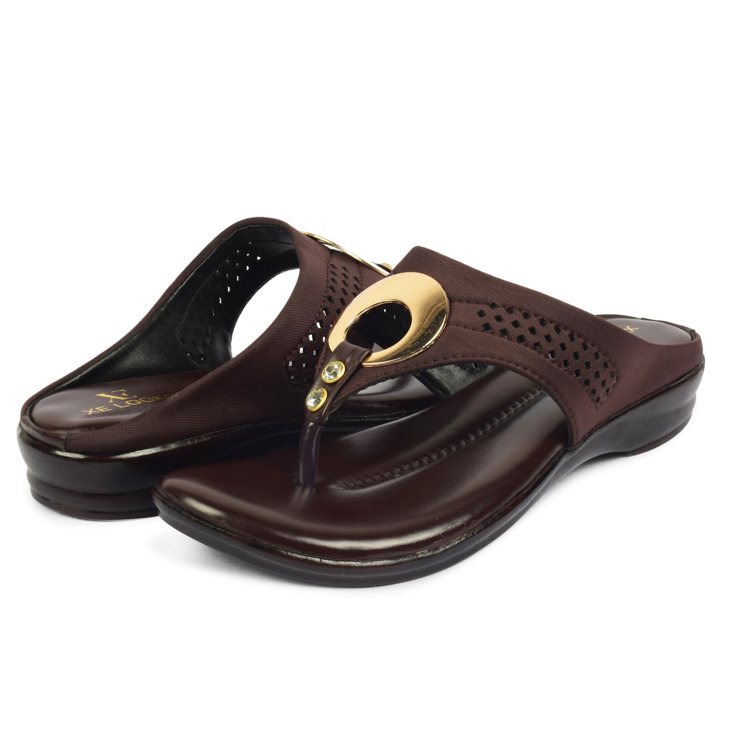 Alluring & Elegant Buckle Design Comfort Cushion Flat Slippers