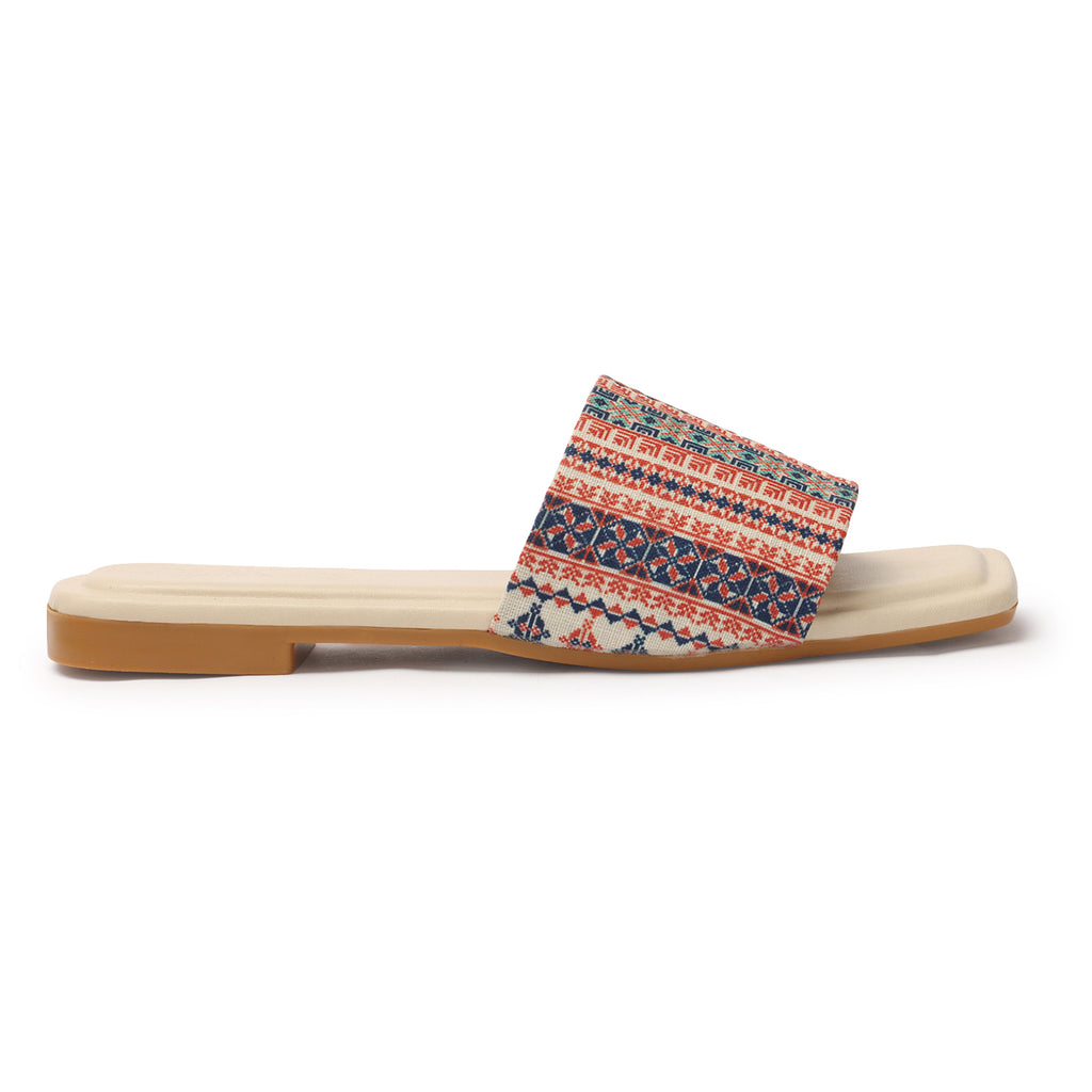 Chic Soft & Comfortable Casual Multicolor Printed Flats Slippers