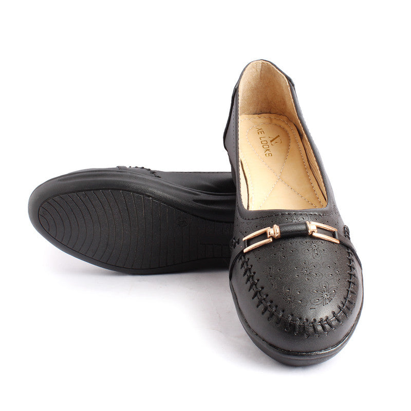 Comfortable & Alluring Buckle Design Flat Ballerinas