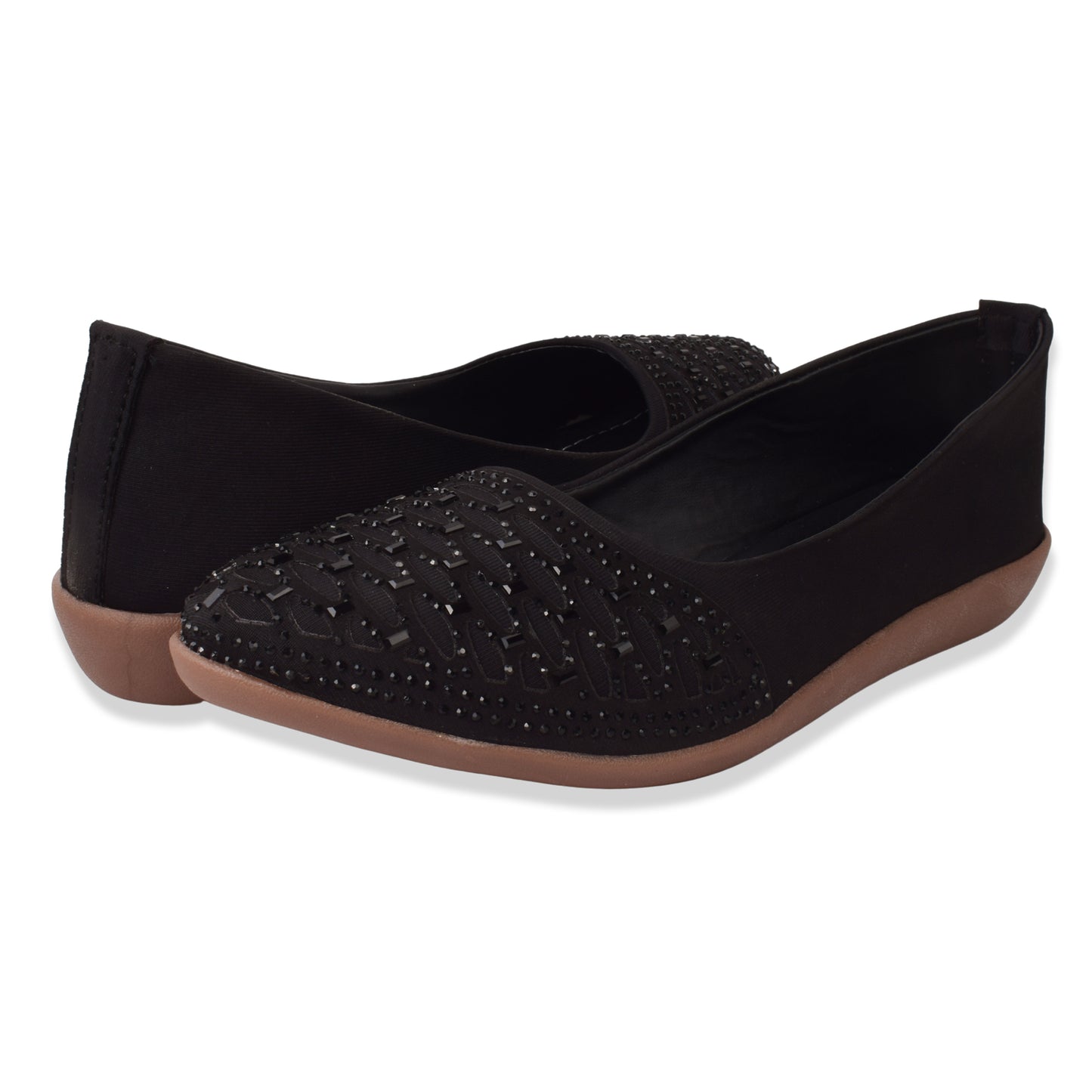 Stunning & Glamorous Siroski Design Flat Ballerinas