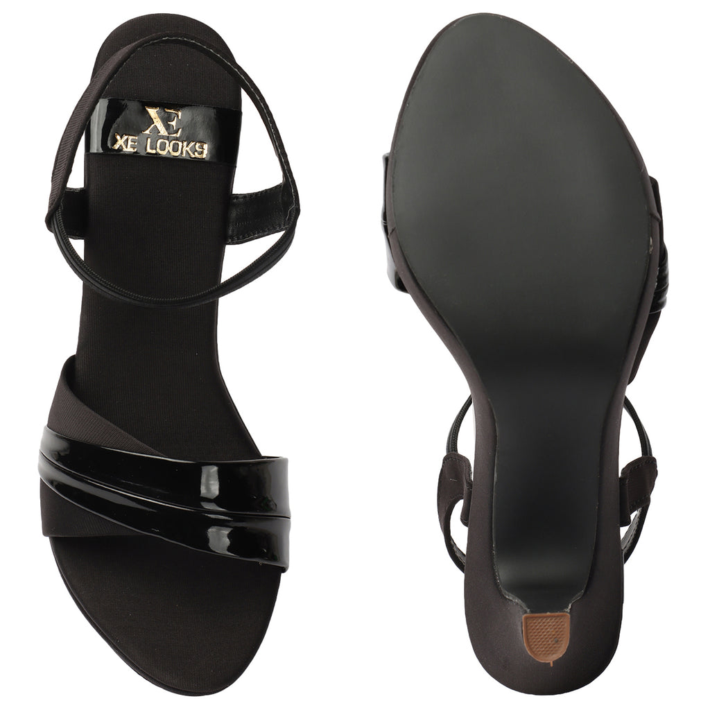 Graceful & Exquisite Design Cut Heels Sandals (4 Inches Heel)