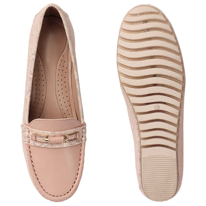 Textured Design Stylish & Trendy Loafers With Heels