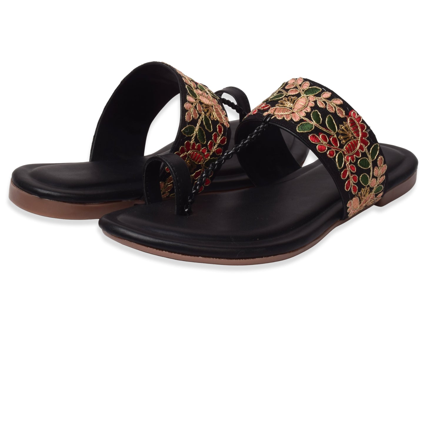 Elegant & Stunning Ethnic Embroidered Design Flat Slipper