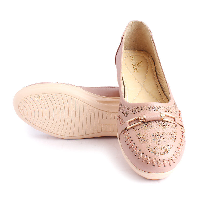 Comfortable & Alluring Buckle Design Flat Ballerinas