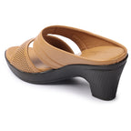 Classic & Timeless Comfortable Casual Block Heel Slippers (3 Inches Heel)