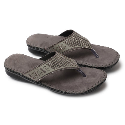 Graceful & Chic Siroski Design Comfortable Flat Doctor Slippers