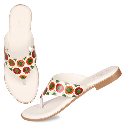 Elegant & Trendy Printed Fashionable Flat Slippers