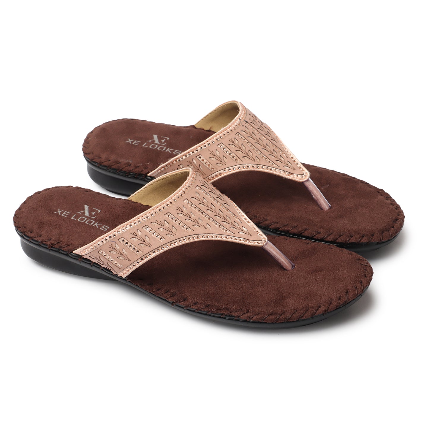 Graceful & Elegant Siroski Design Comfortable Flat Doctor Slippers