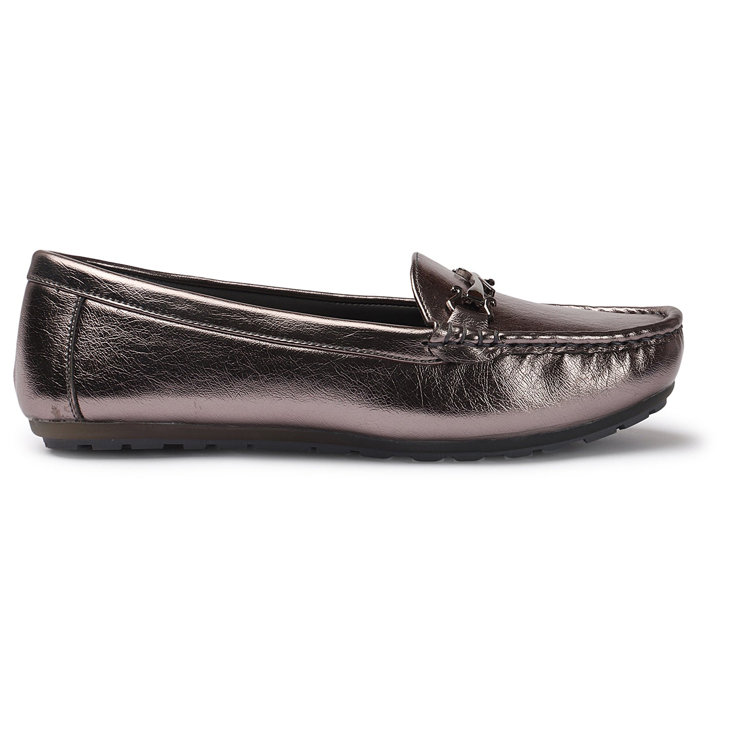 Chic & Elegant Textured Loafers With Cushioned Footbed