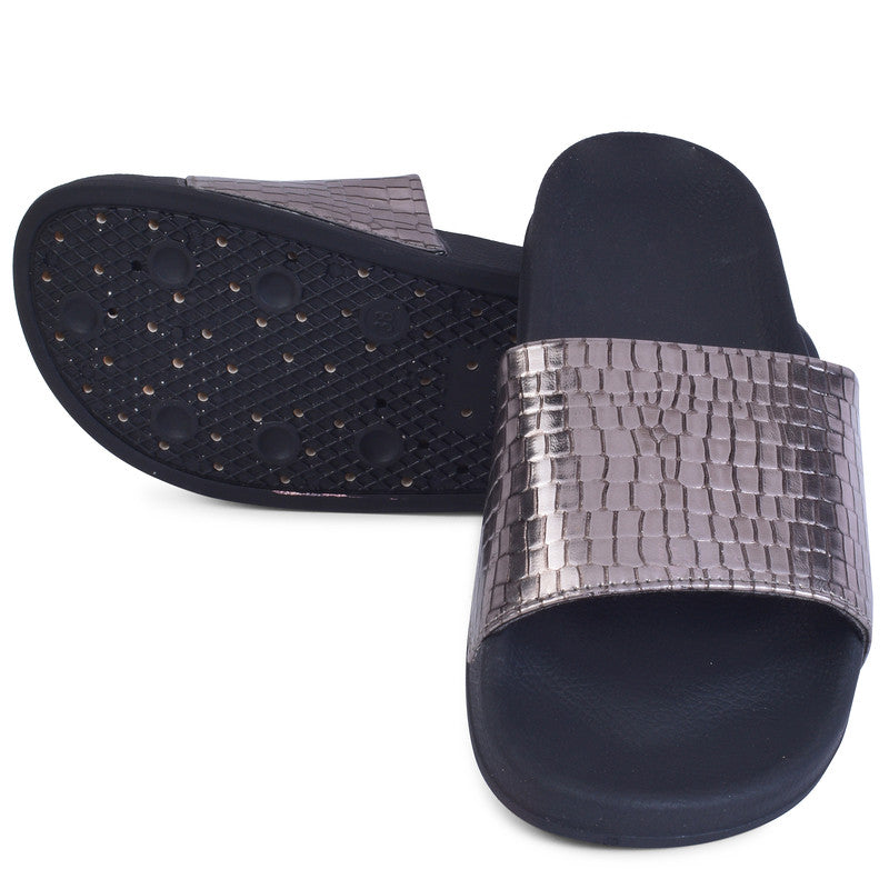 Chic & Glamorous Croco Design Comfortable Sliders