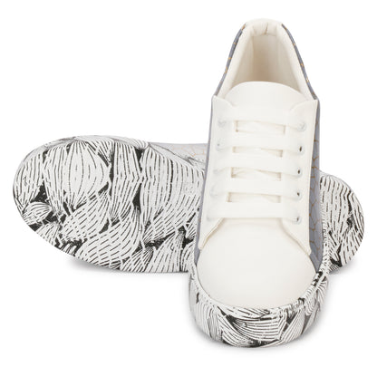 Modern & Eye-Catching Comfortable 100% Vegan Leather Sneakers