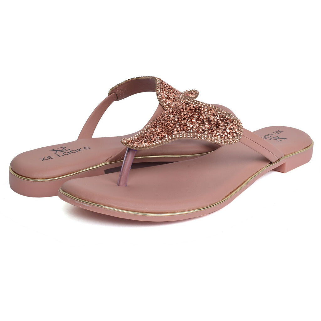 Chic & Glamorous Design Soft Flat Slippers