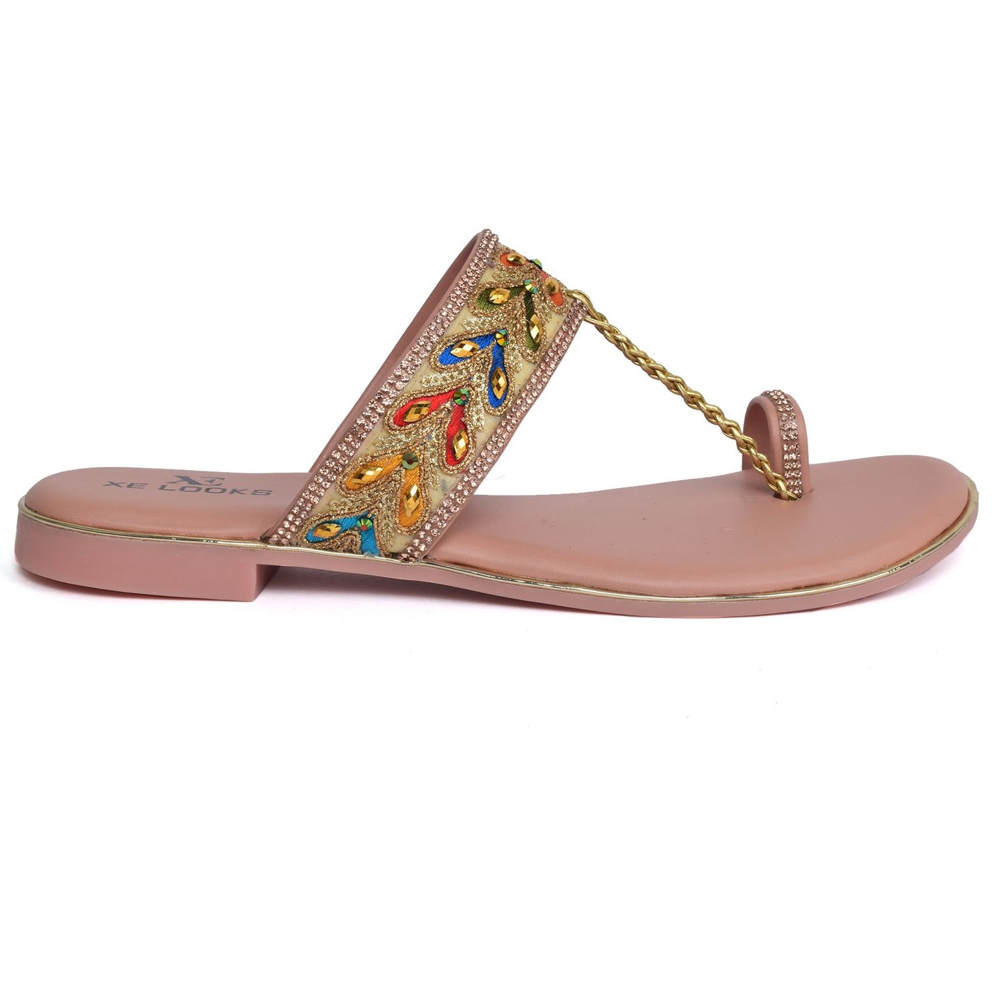 Eye-Catching Kolhapuri Embroidered Design Comfortable Slippers