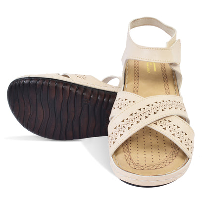 Versatile Laser Cut Cross Strap Doctor Slippers Sandals