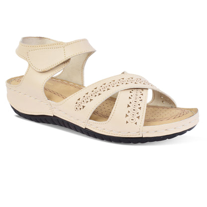 Versatile Laser Cut Cross Strap Doctor Slippers Sandals